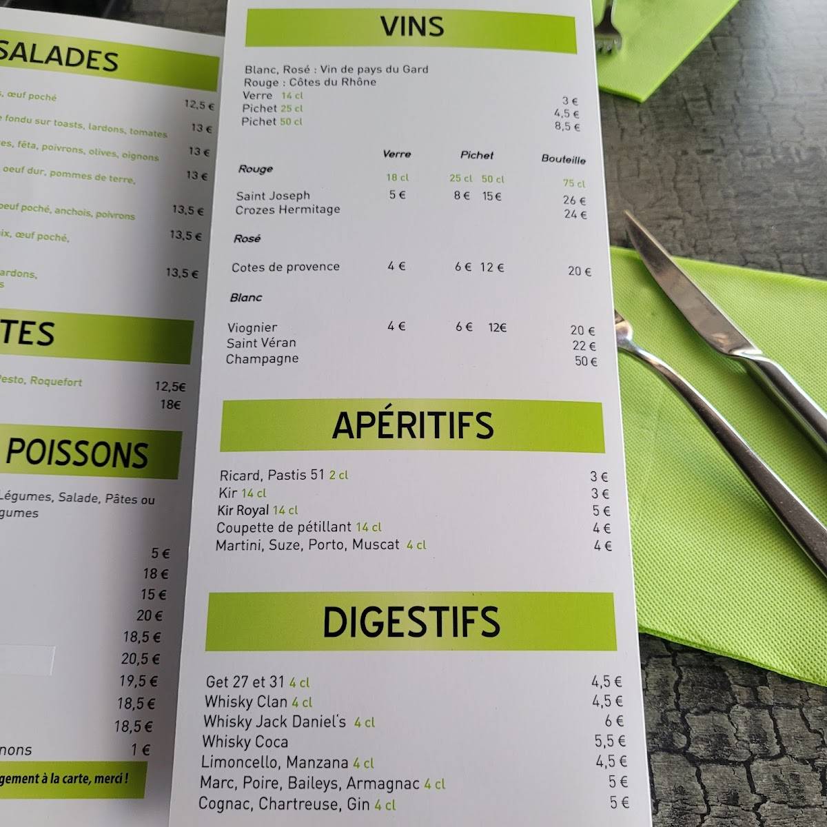 Menu de NEW CANTINE