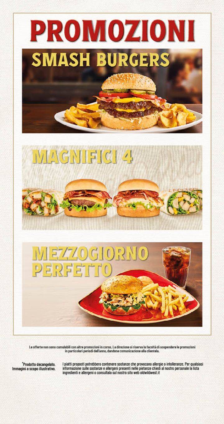 Menu di Old Wild West | The Village Parco de' Medici 