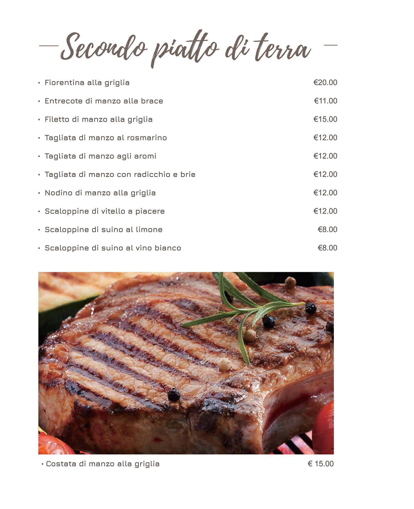 Menu di Olimpia Ristorante Pizzeria 