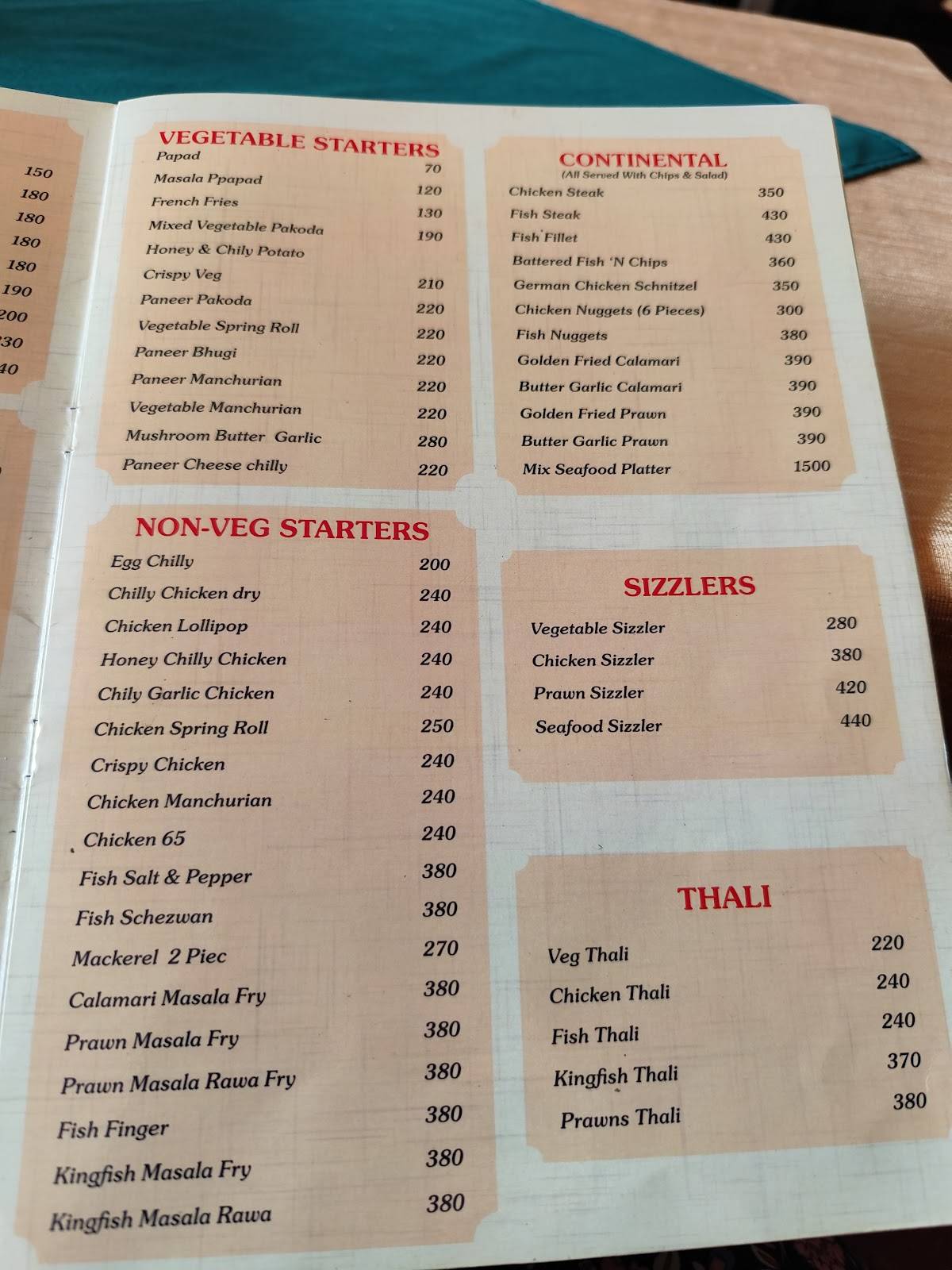 Once Upon A Time menu