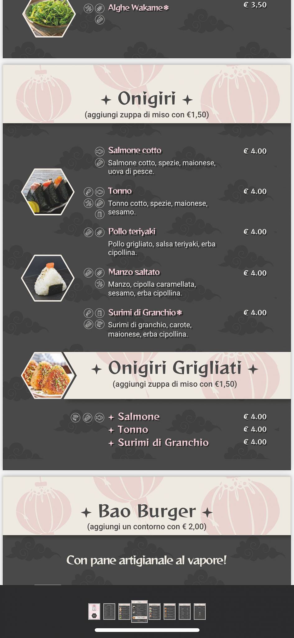 Menu di Oni San 