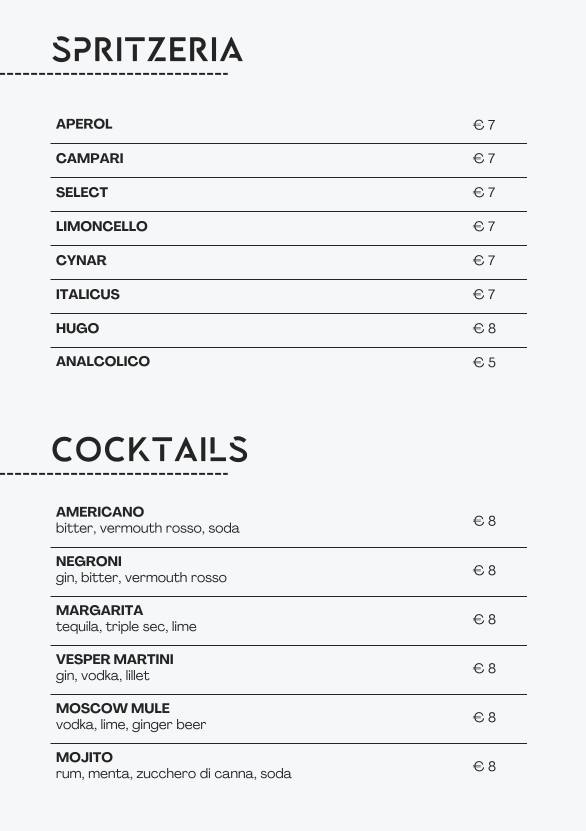 Menu di Osteria Urbana 