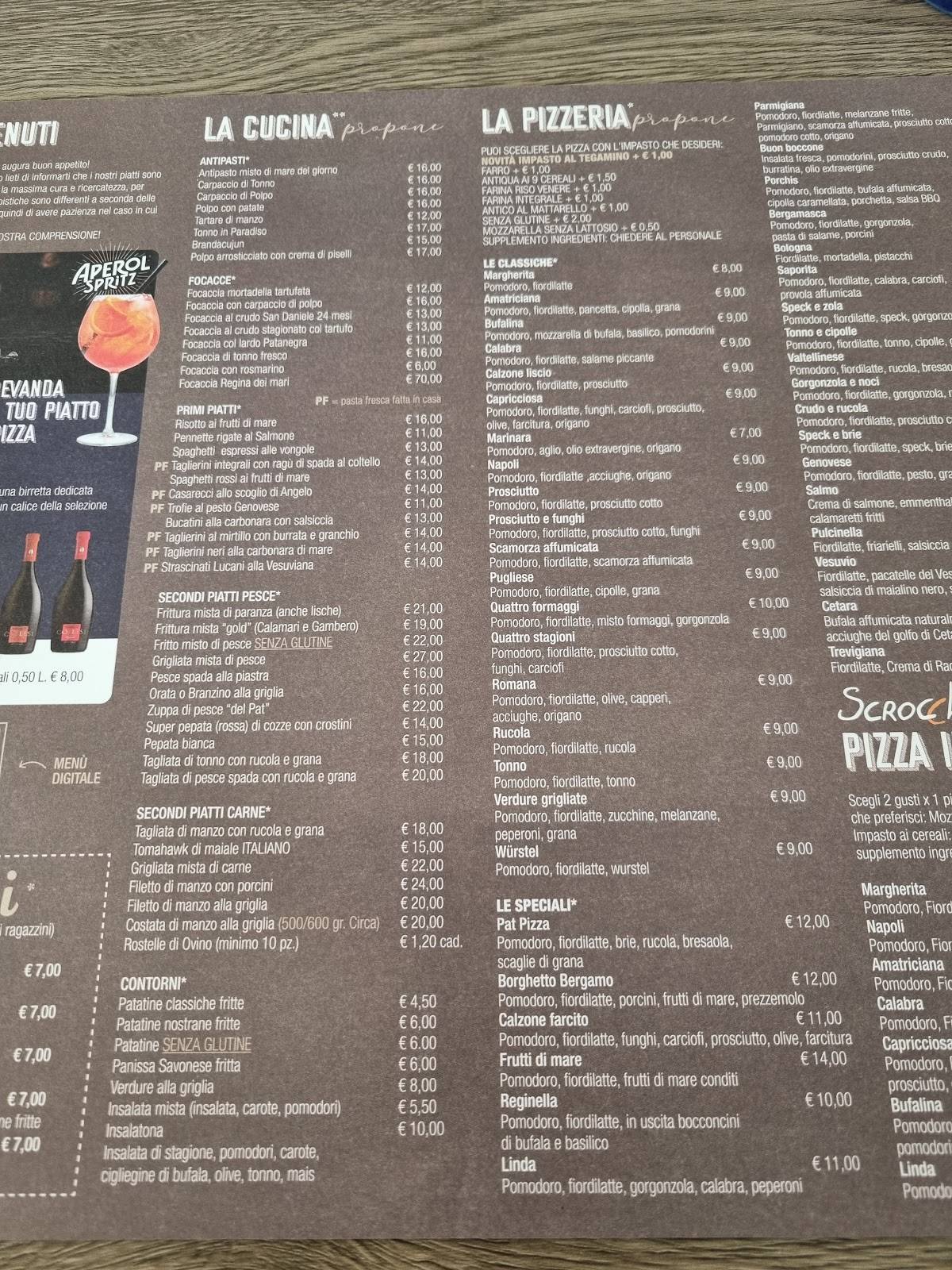 Menu di Pat Pizza