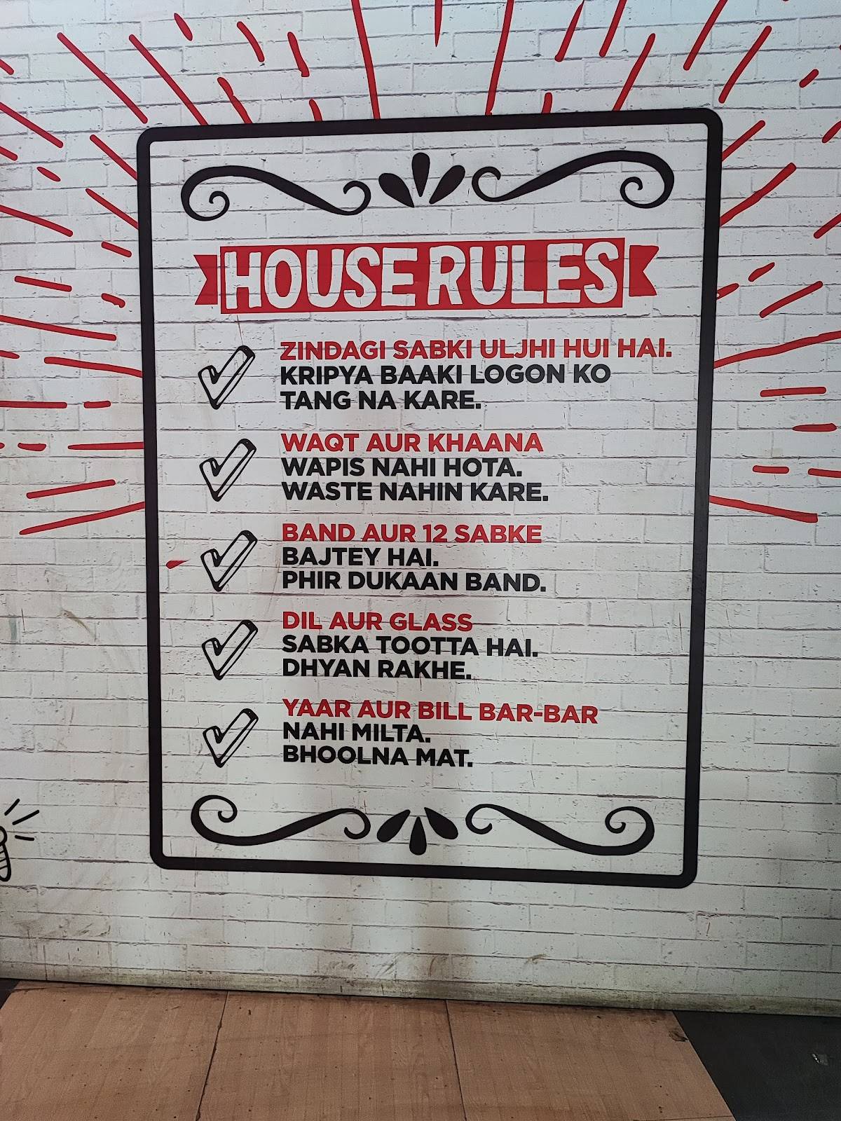 Patel Da Dhaba menu