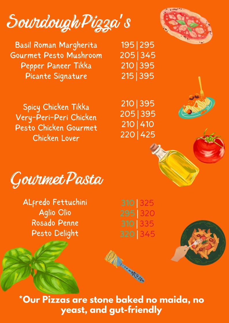 Picante Pizzeria & Taqueria menu