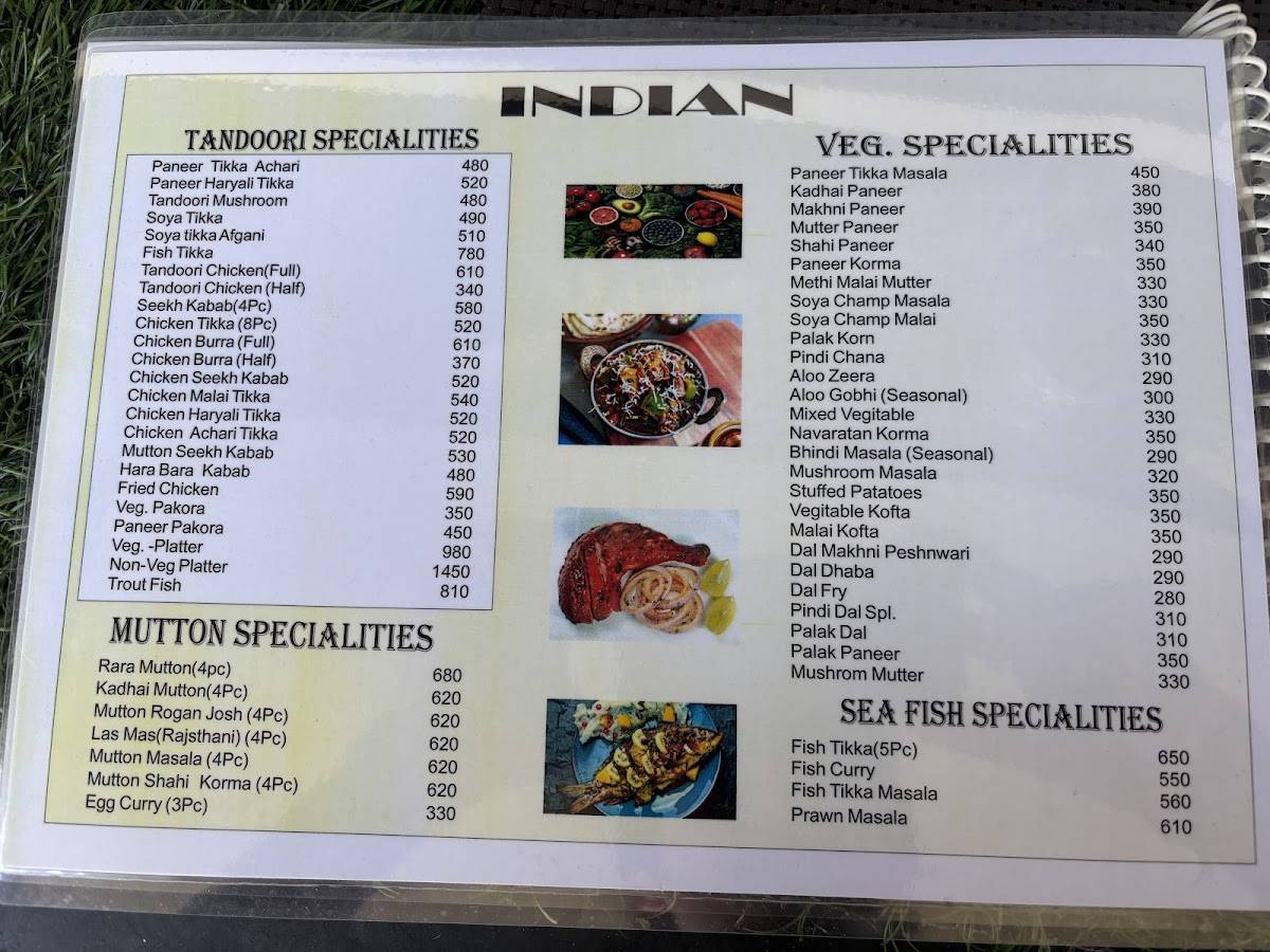 Pindi Kitchen Sugar Cafe menu