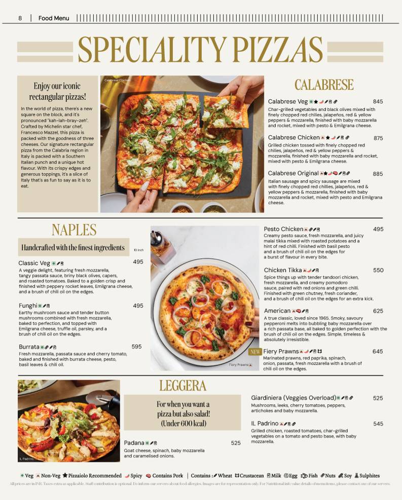 PizzaExpress menu