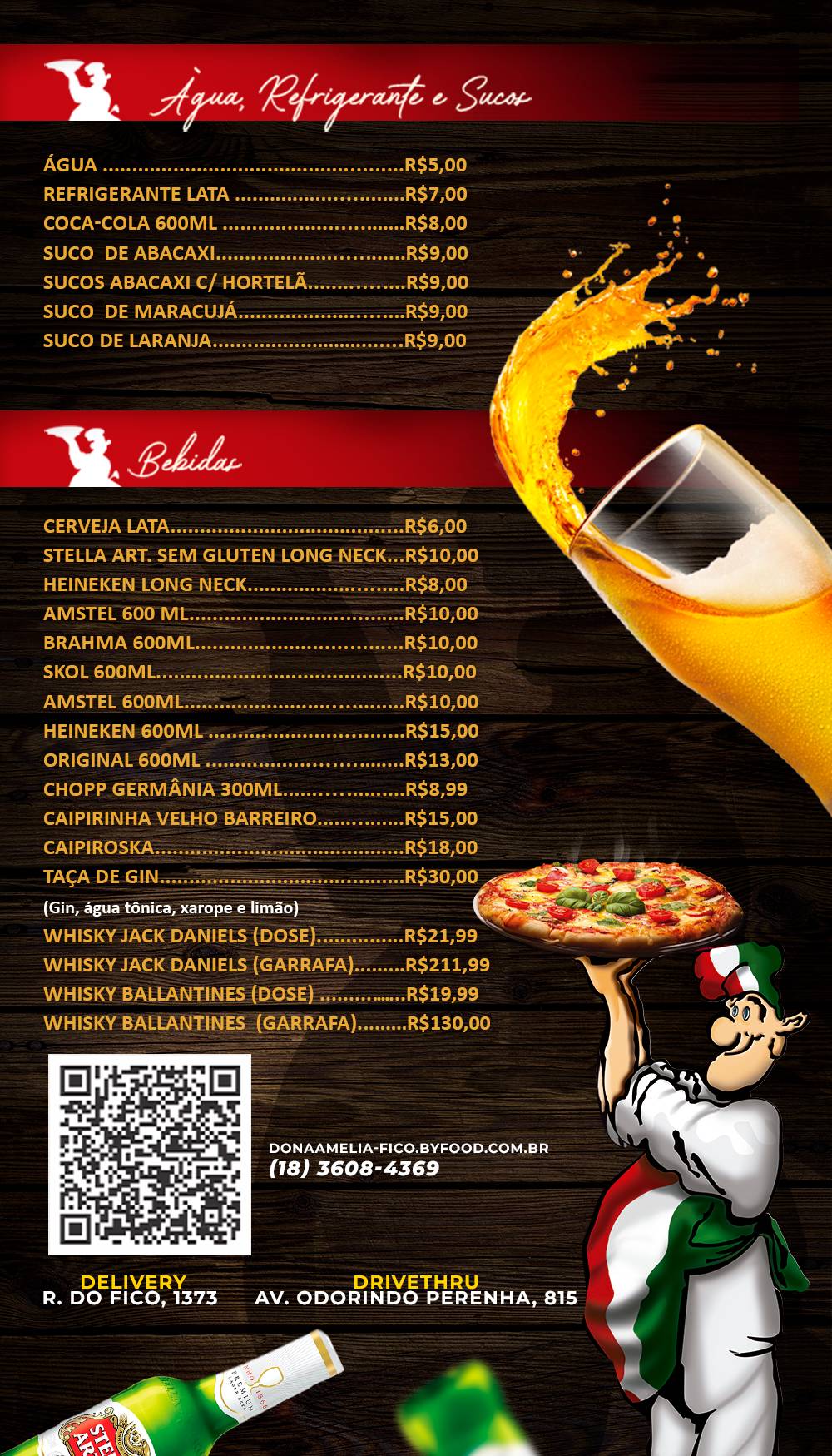 Pizzaria Dona Amélia - Unidade 4 - Rodízio & À la Carte cardápio