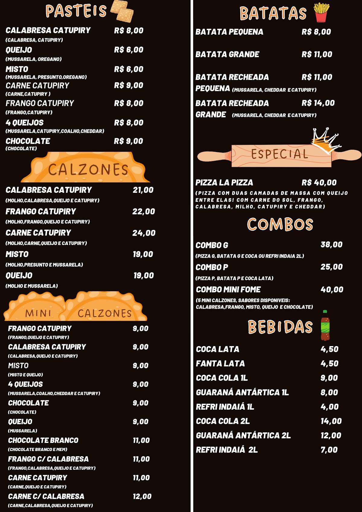 Pizzaria La Pizza cardápio