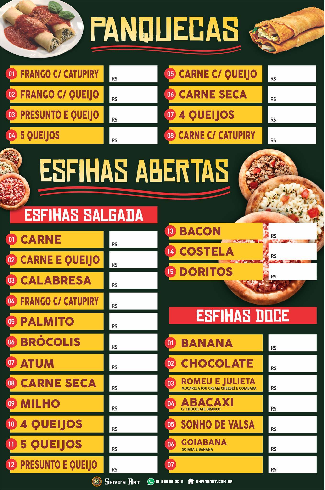 Pizzaria do Mika cardápio