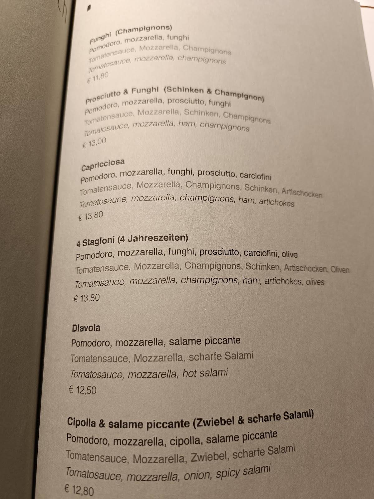 Menu di Restaurant Pizzeria Sal Fëur 