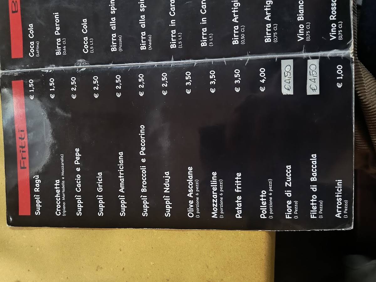 Menu di Pizzeria Zio Bello 