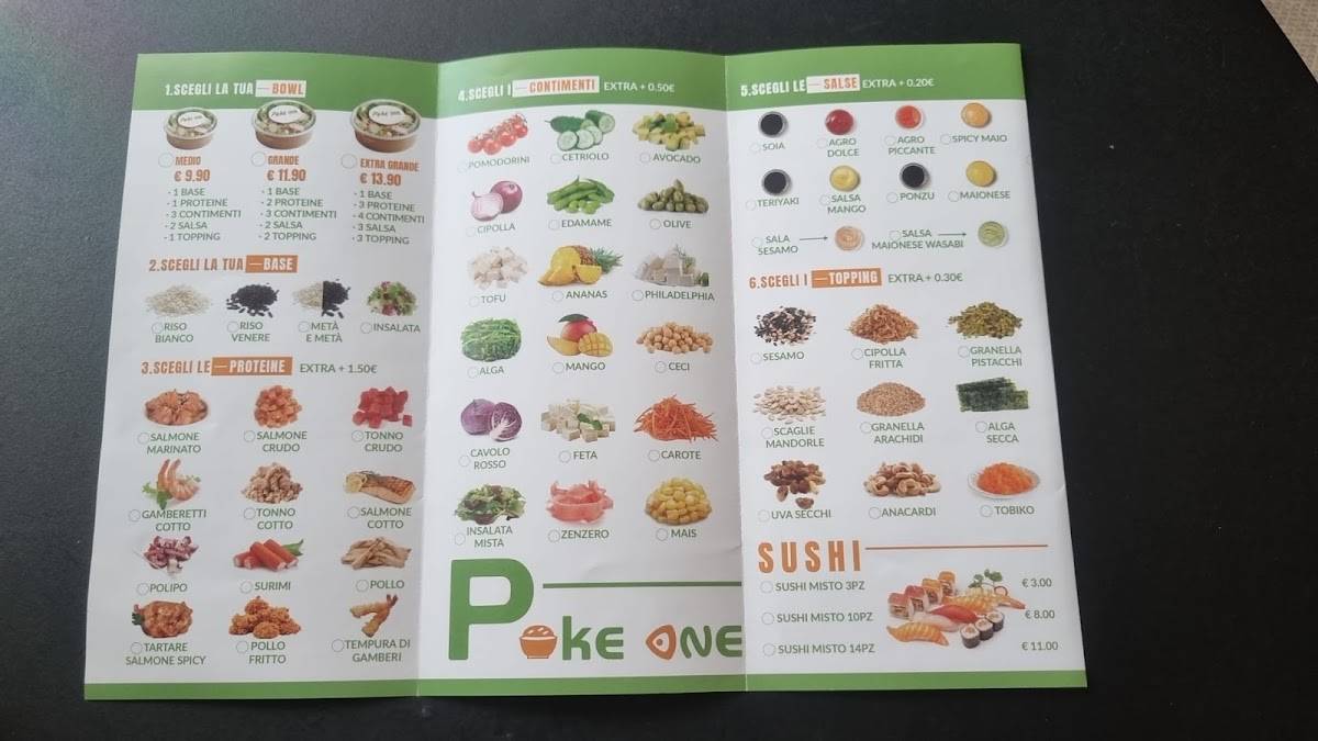 Menu di Poke One 