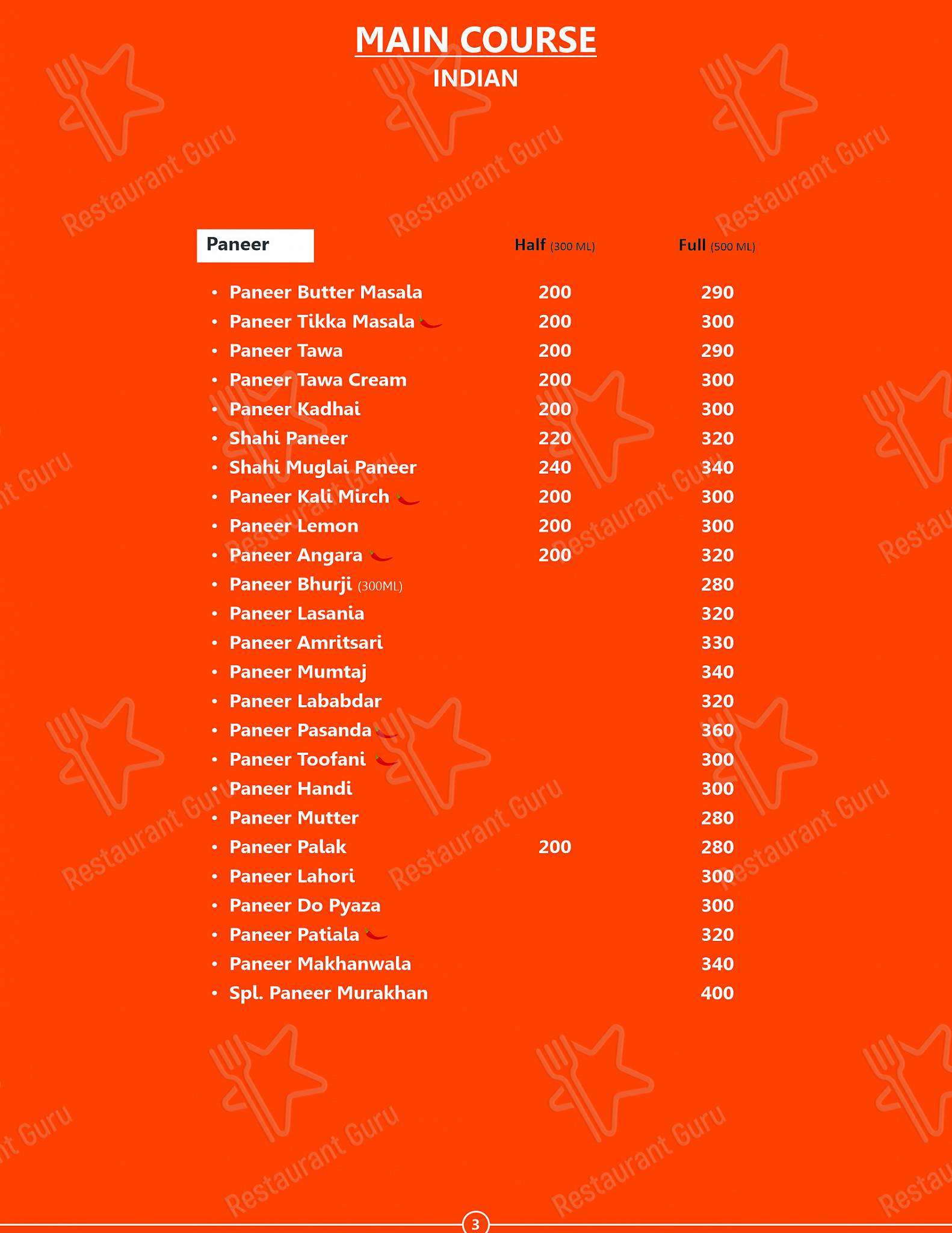 Punjabi Di Hatti menu