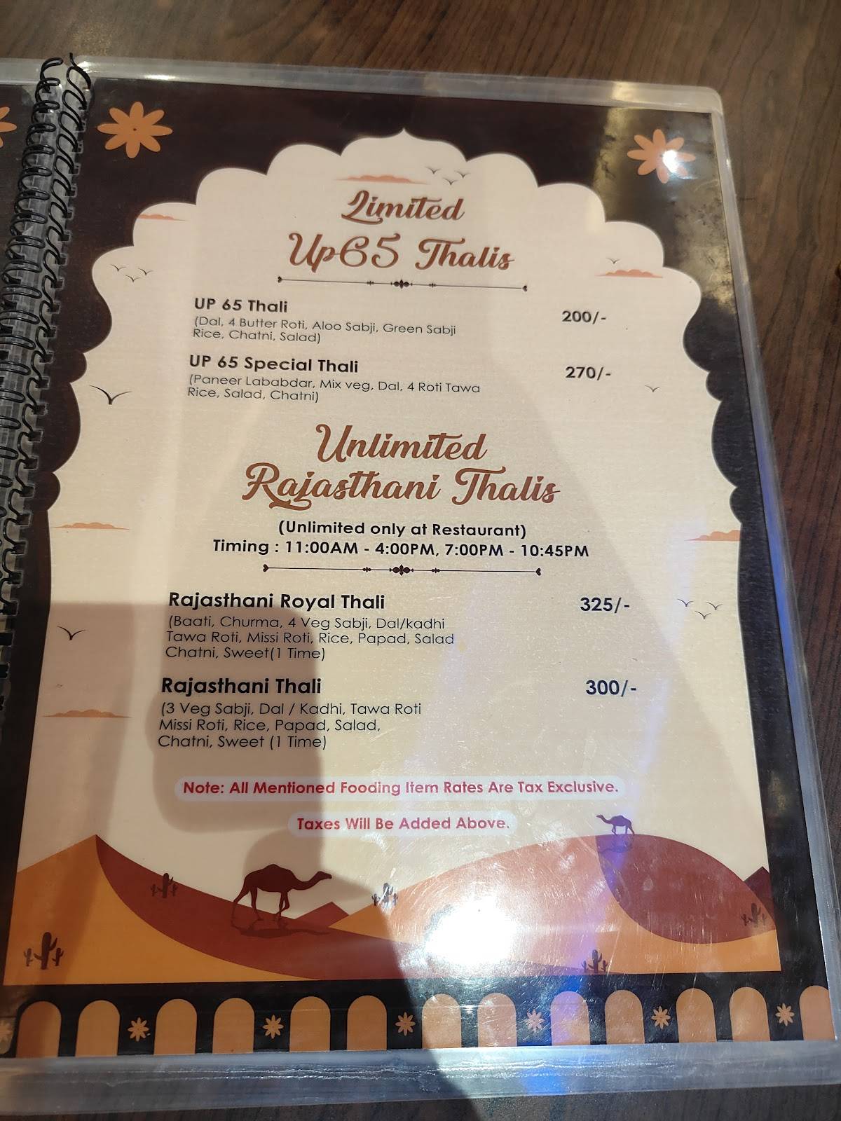 Rajasthani Rasoi - Best Restaurant In Varanasi menu
