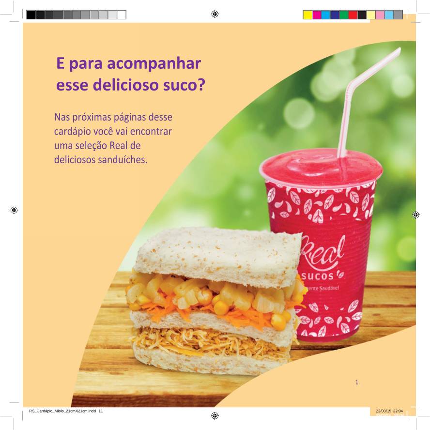 Real Sucos cardápio