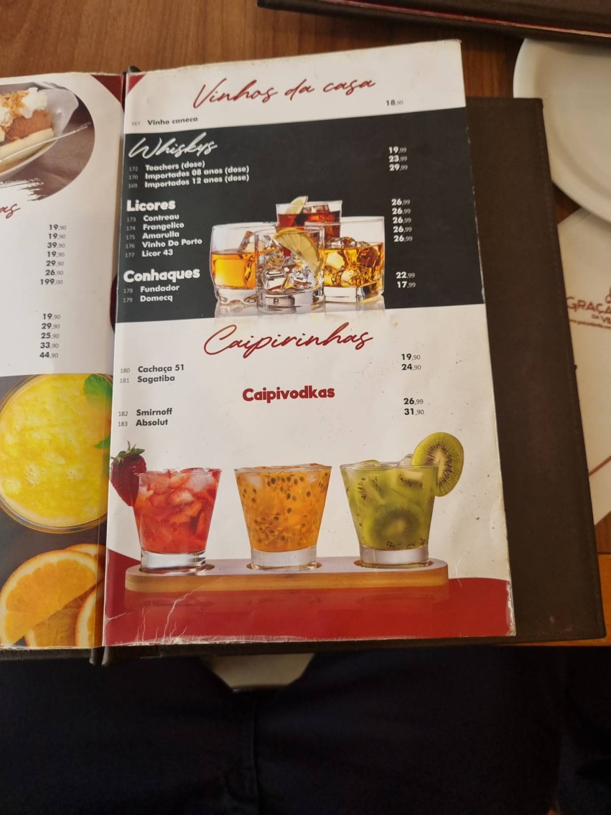 estaurante Graça da Vila - Jardim Guanabara cardápio