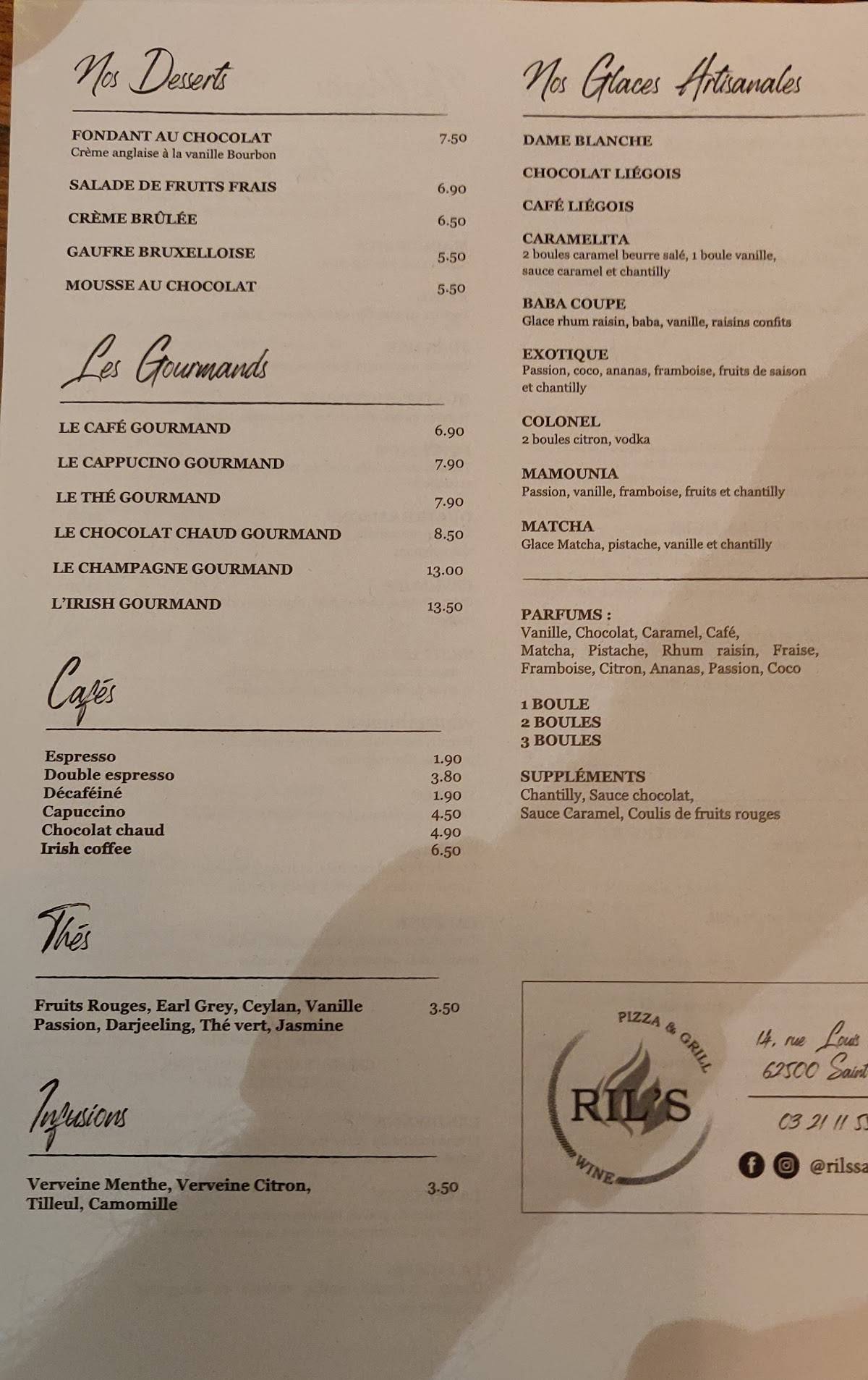 Menu de Ril's