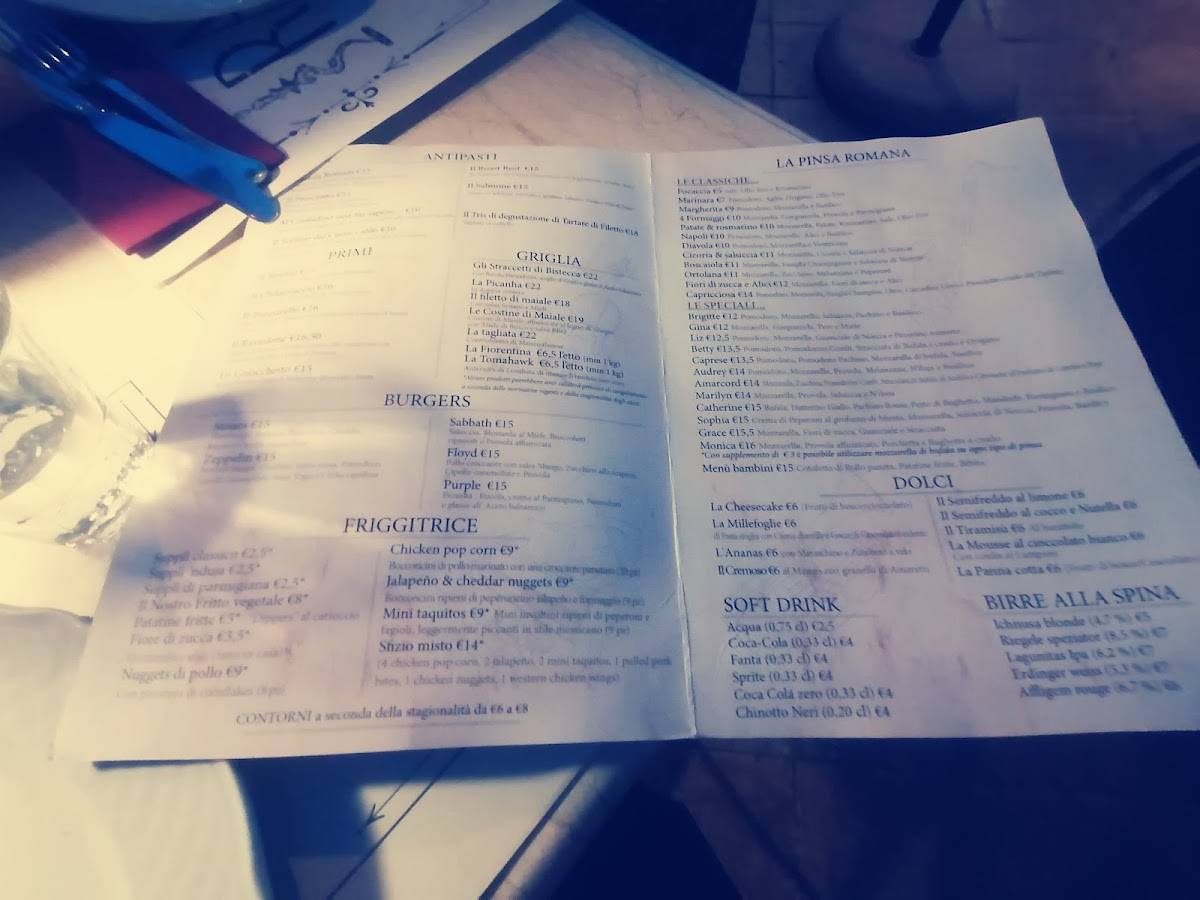 Menu di RARO FRASCATI 