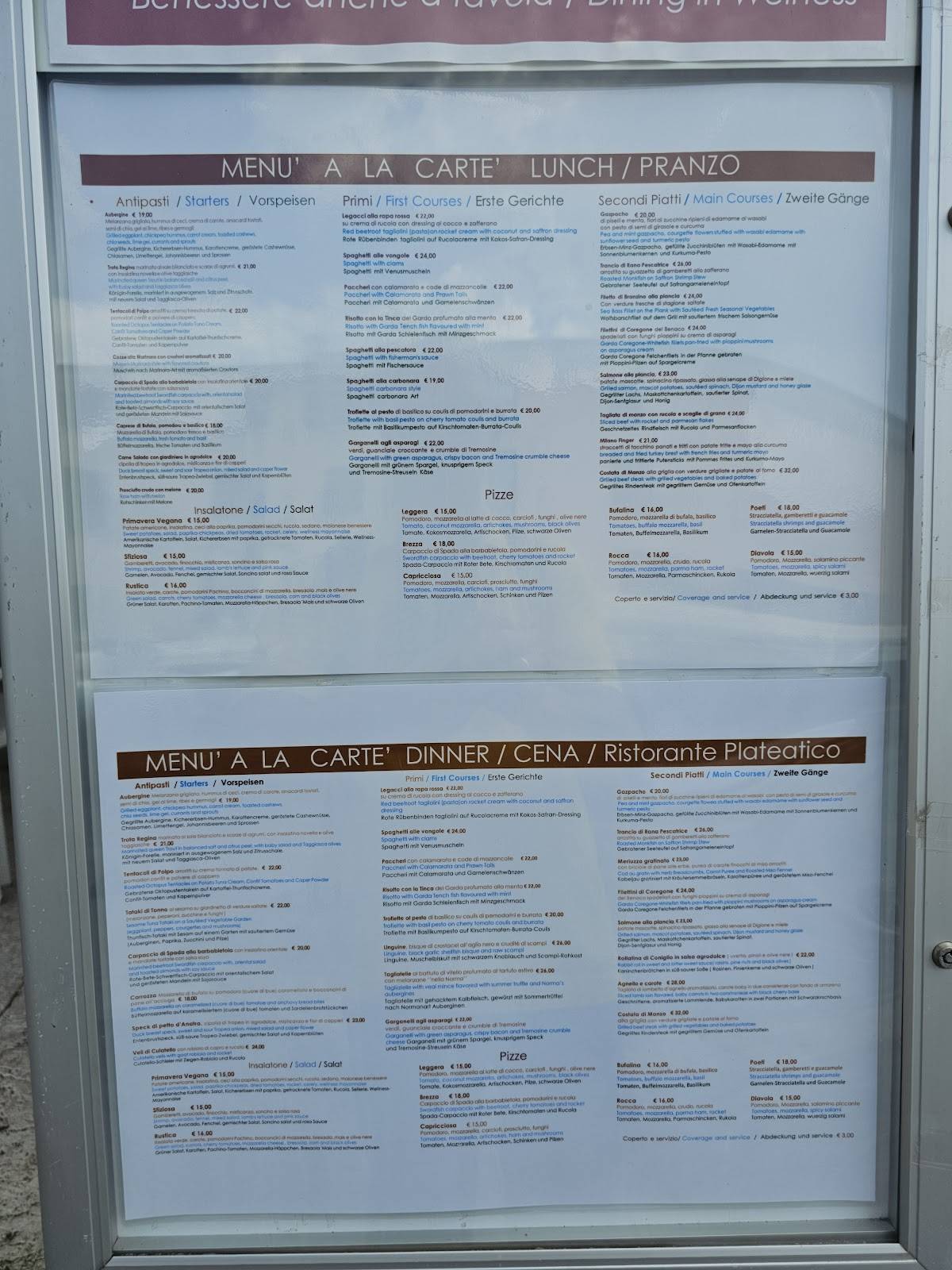 Menu di Ristorante I Poeti 