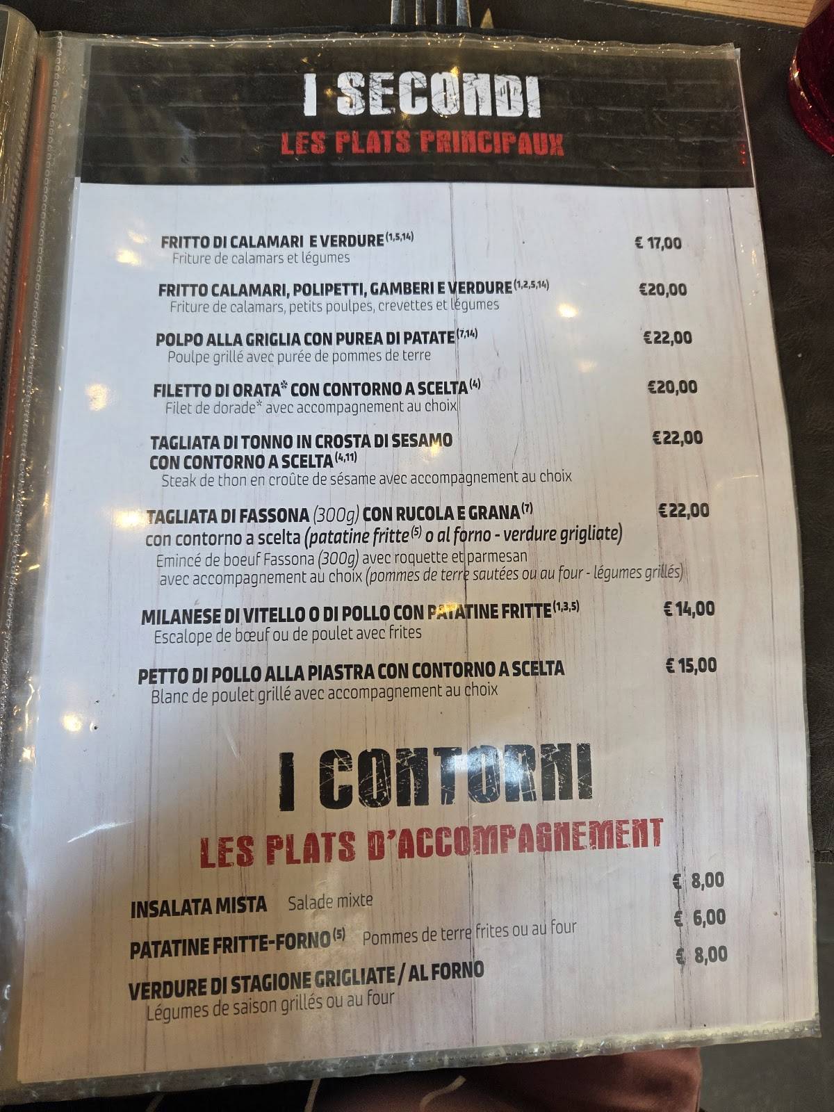 Menu di Ristorante Pizzeria Ciro's 