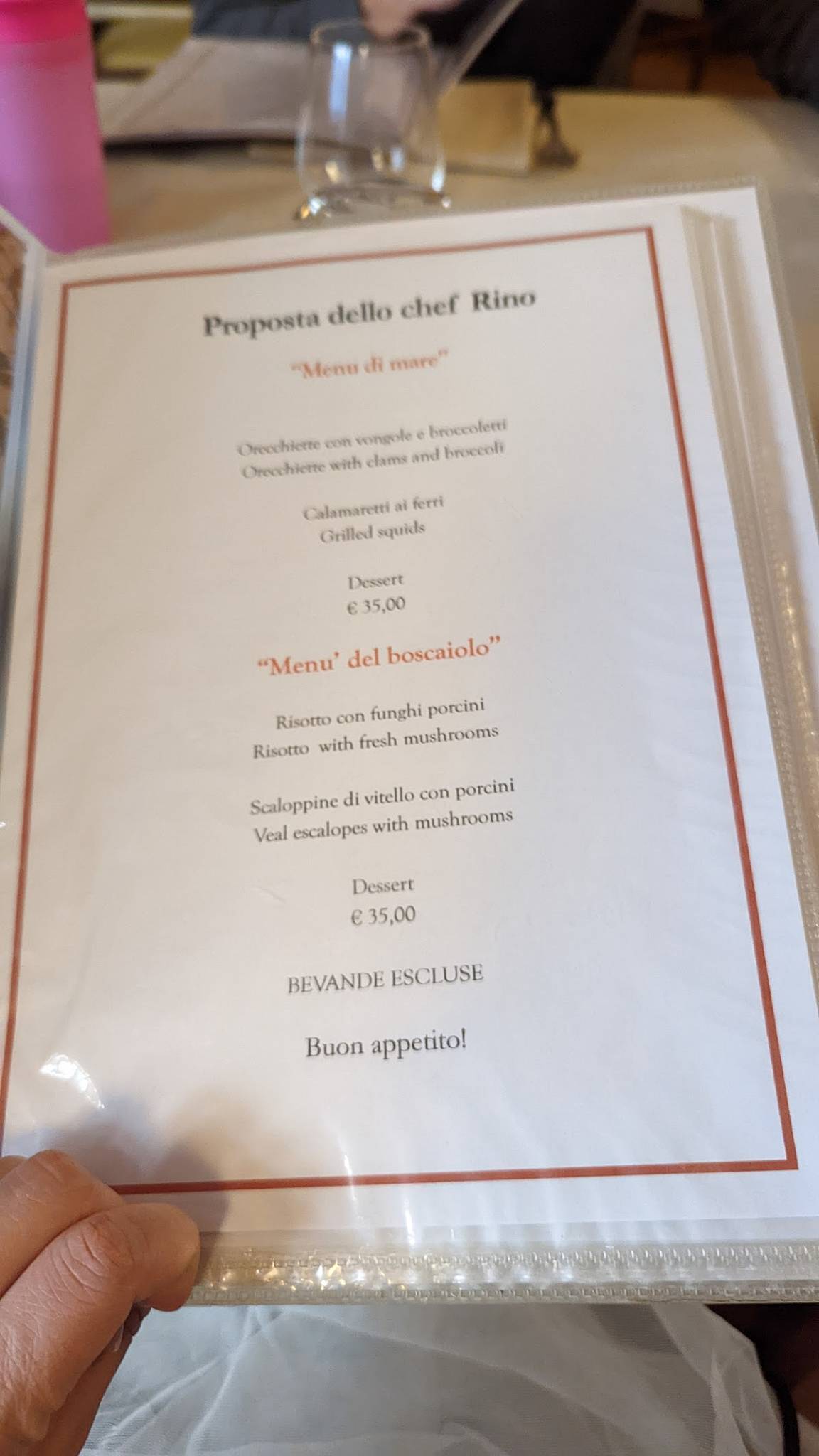 Menu di Sorriso 