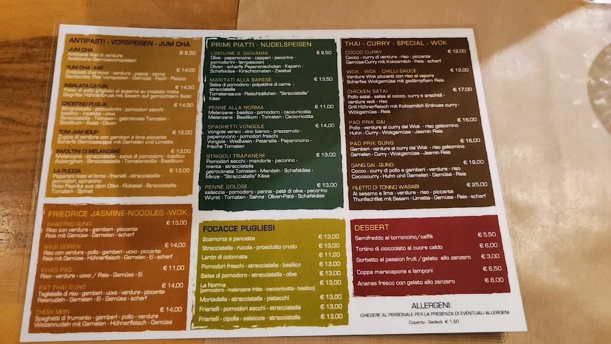 Menu di Ristorante Zenzero 