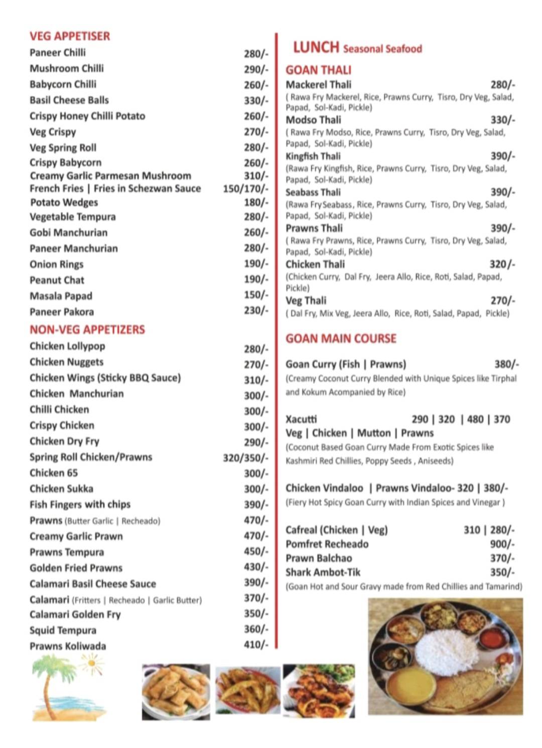 Royal Italy menu