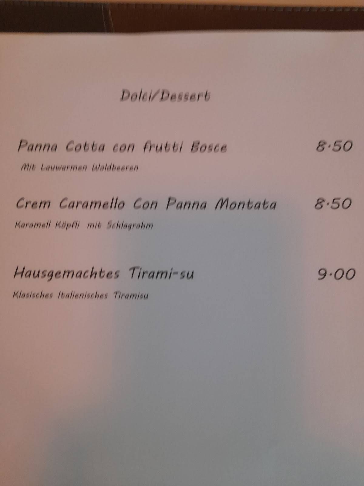 Menu di Restaurant SAPORI= Männedorf 