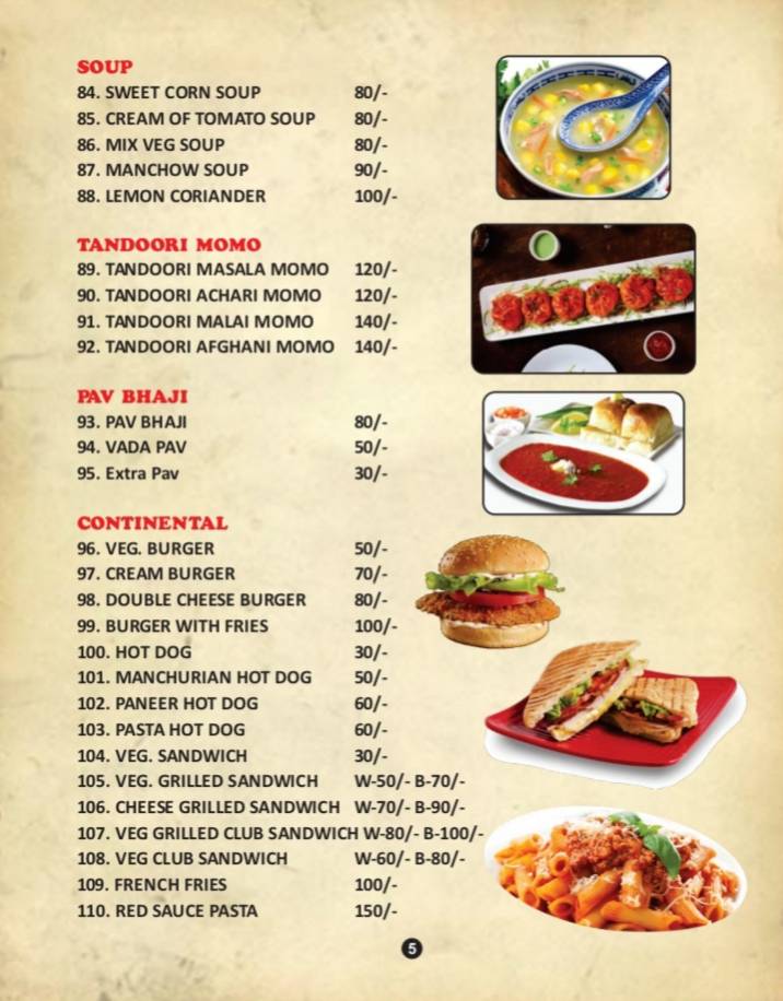 SARDAR JI FOOD VILLA menu