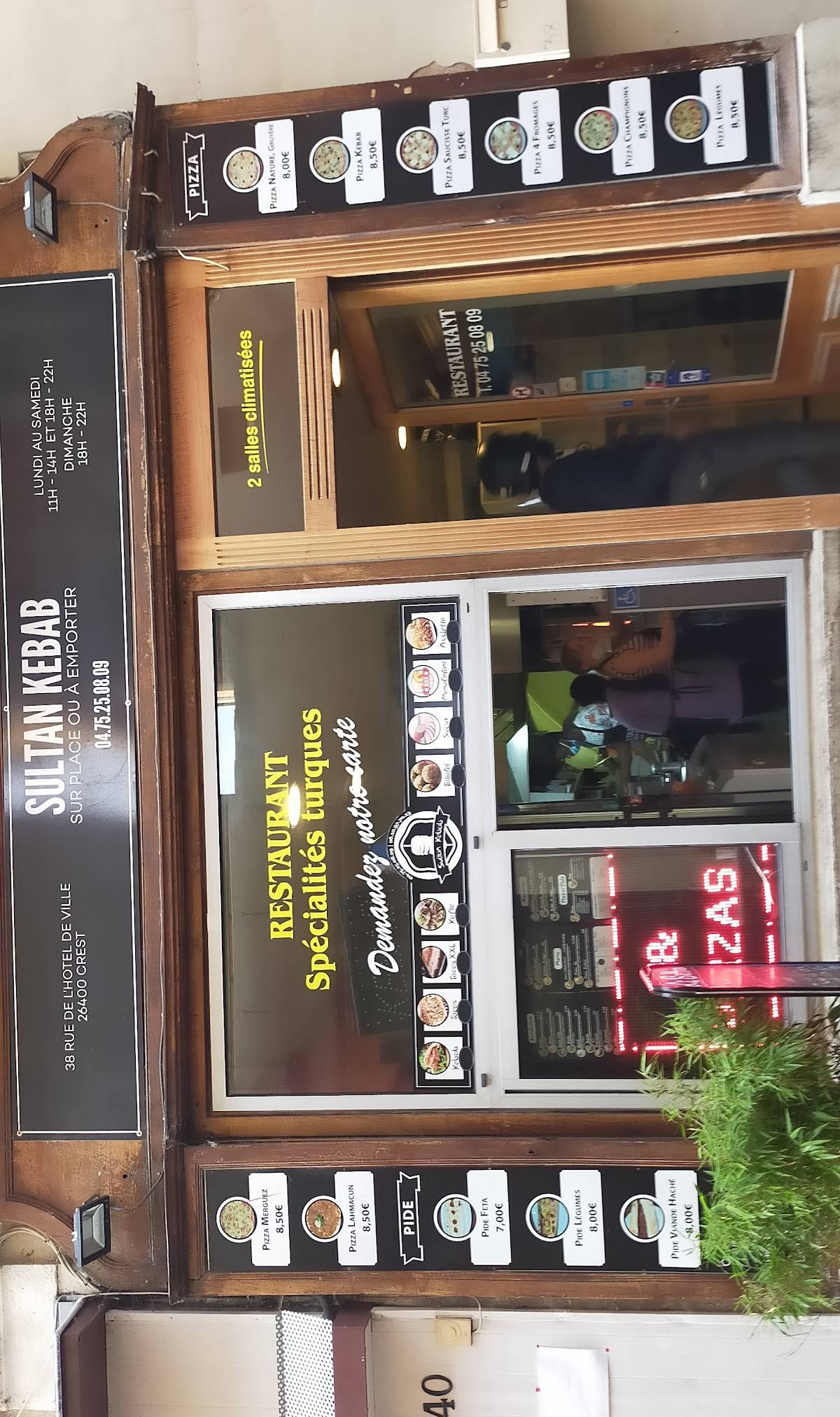 Menu de SULTAN KEBAB ( crest)