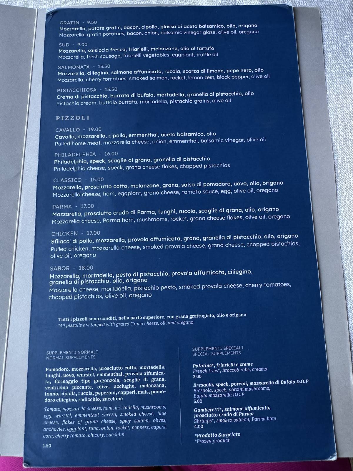 Menu di Sabor 