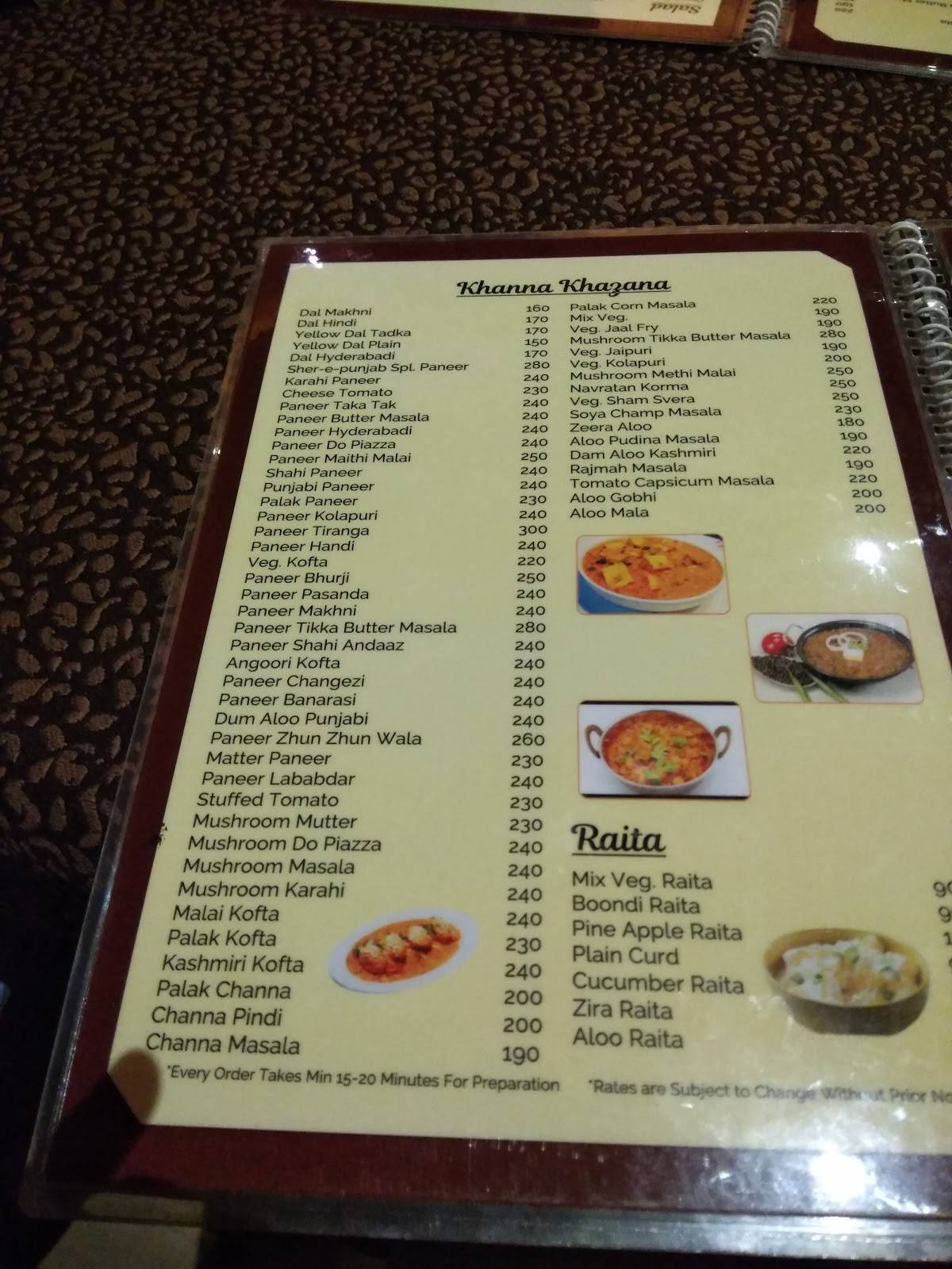 Sher-E- Punjab Restaurant menu