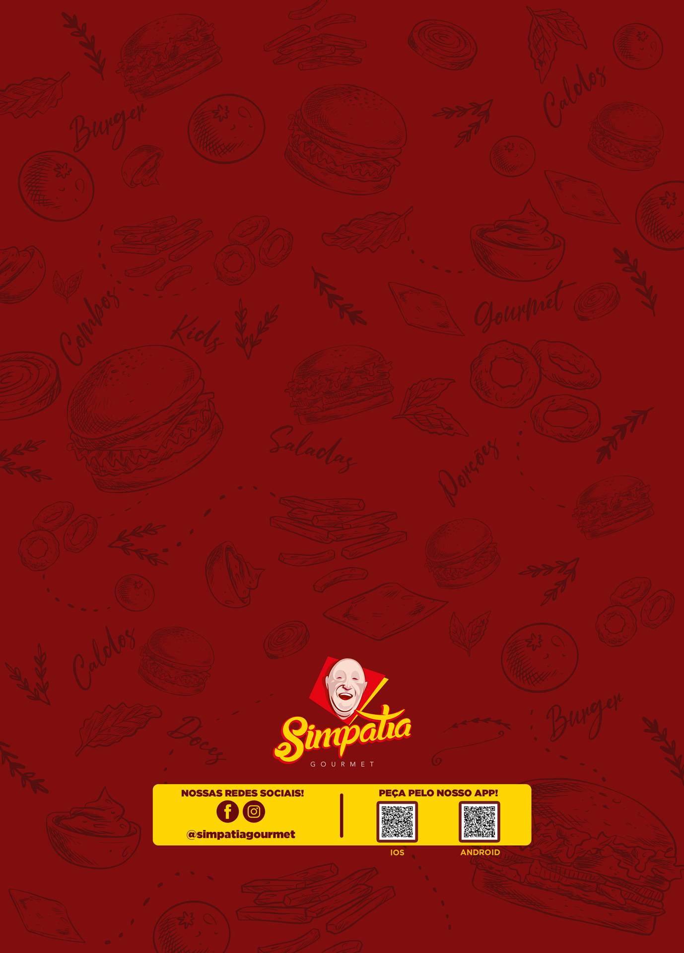 Simpatia Gourmet cardápio
