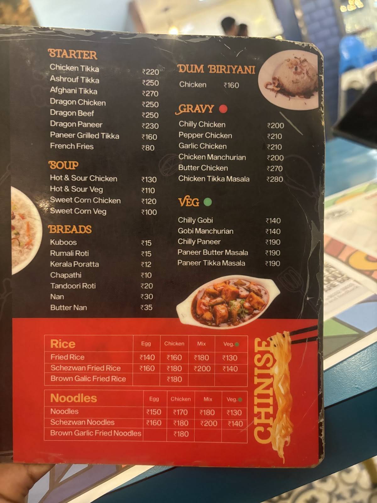 Slice of Spice menu