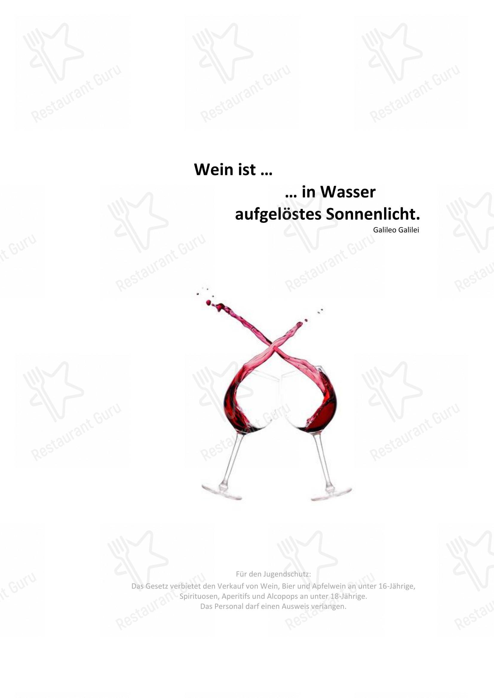 Menu bar per Restaurant Sonne in San Maurizio