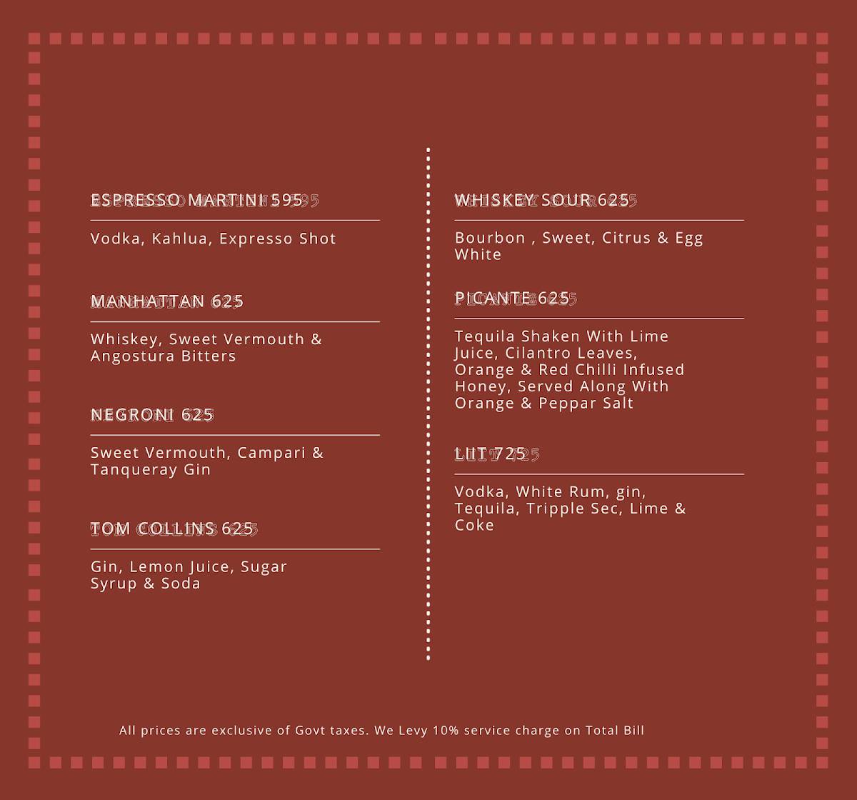 Sorbo menu