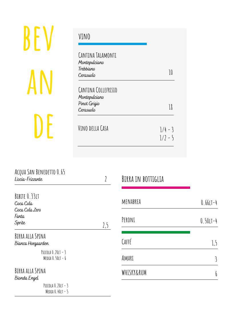 Menu di Spapizar Al Vicolaccio 