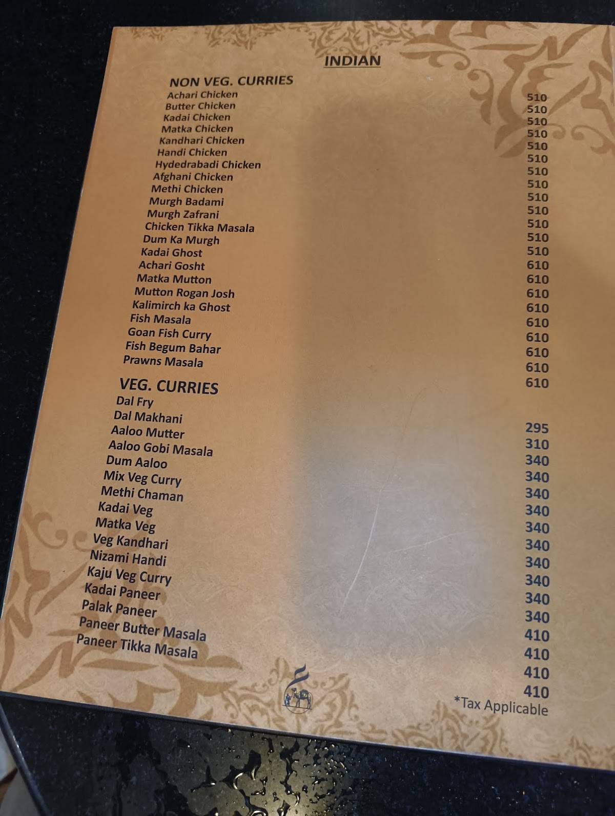 Spice 6 Global Cuisine menu