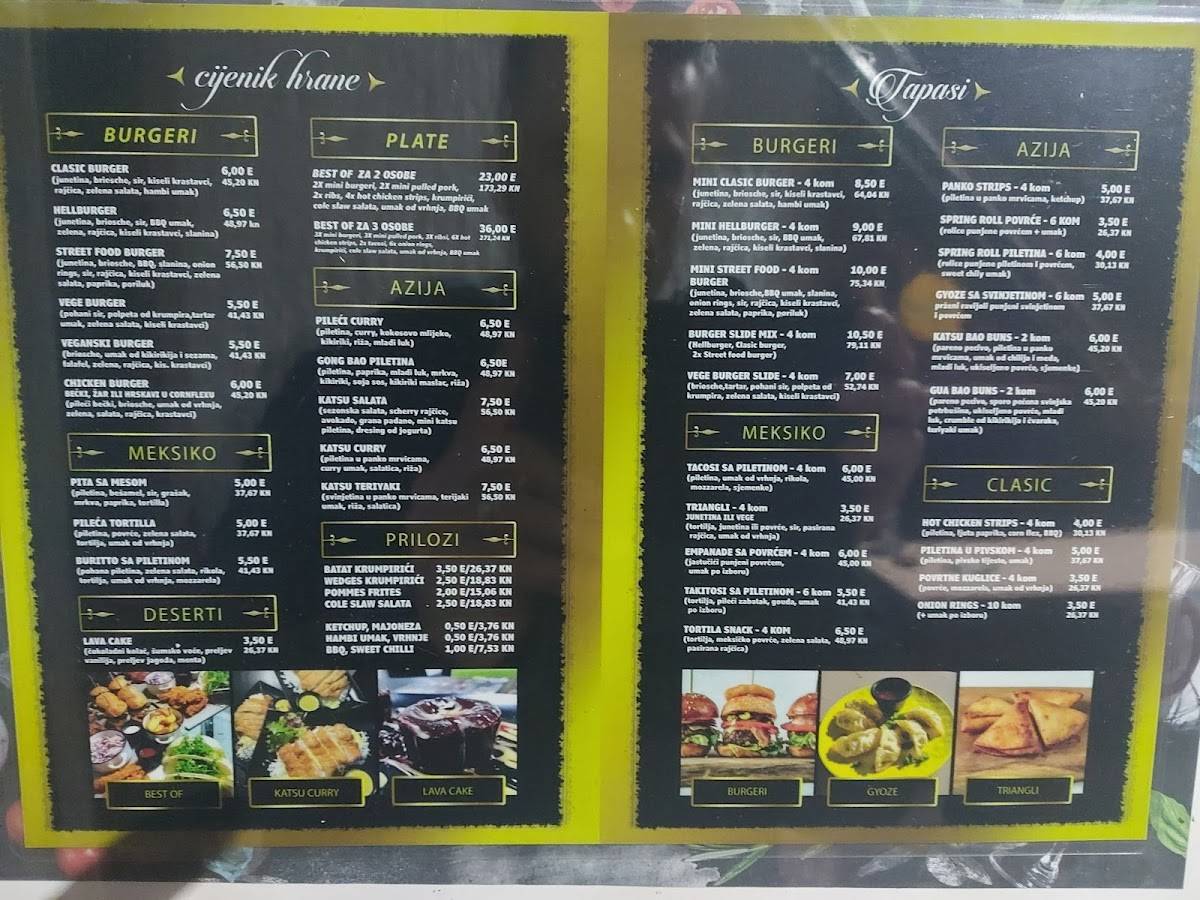 Menu di Street Food Samobor 