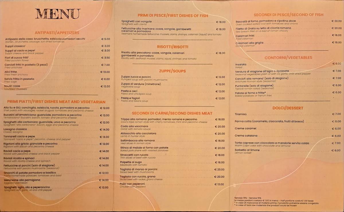 Menu di Su e Giù 