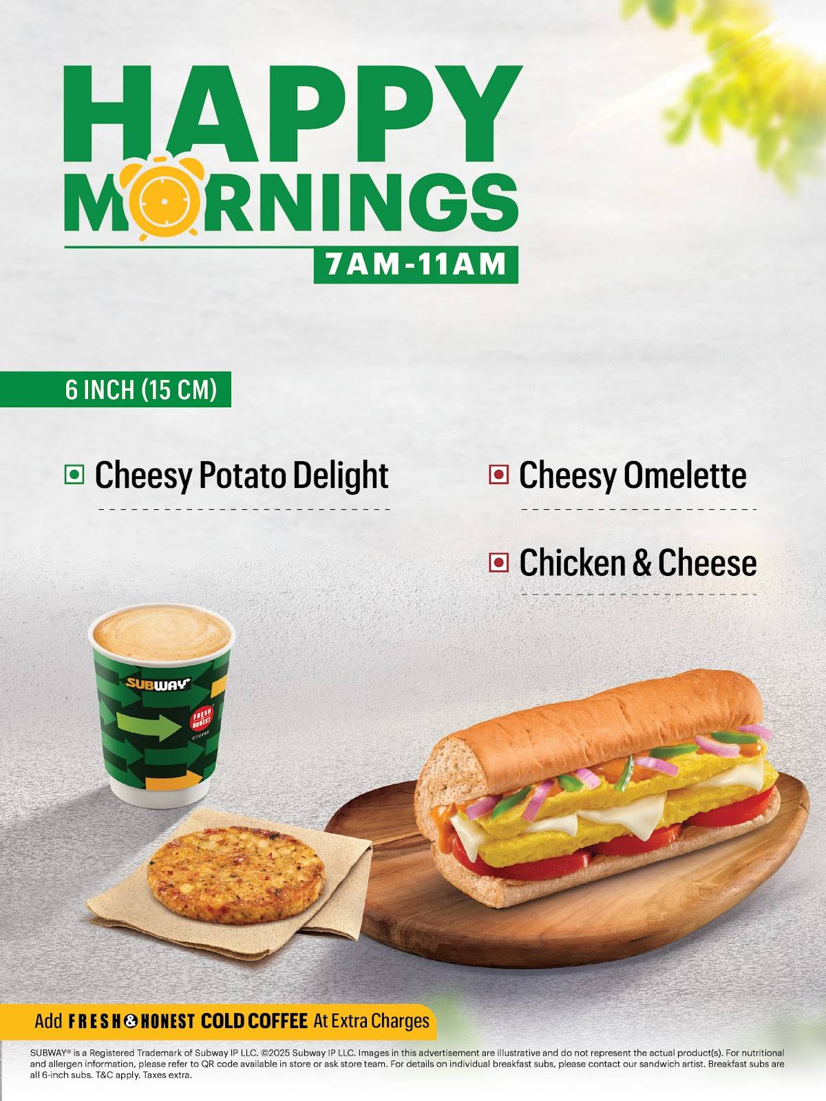 Subway Green Valley menu