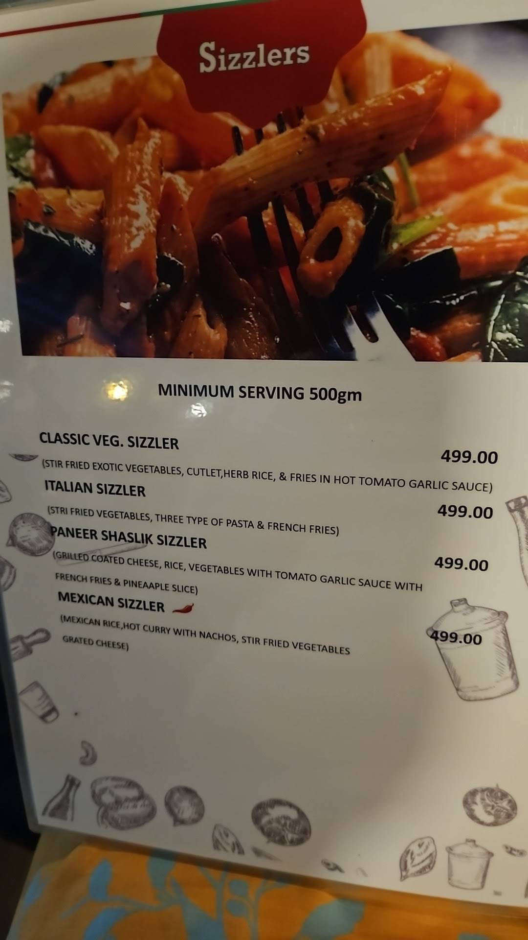 Swad Sagar Restaurant menu