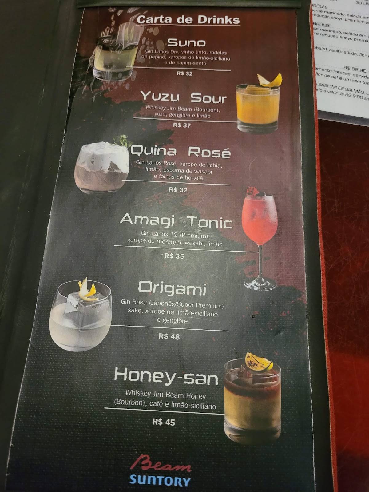 Taberna Japonesa Quina do Futuro cardápio