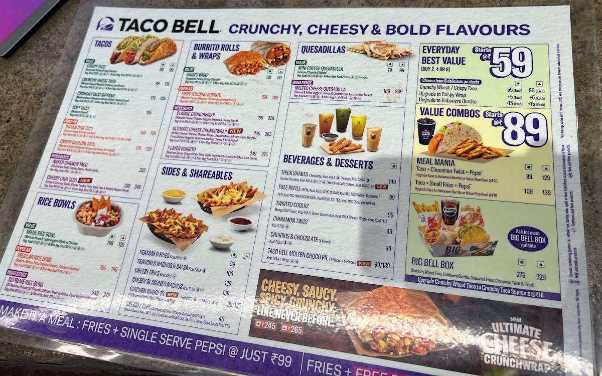 Taco Bell menu