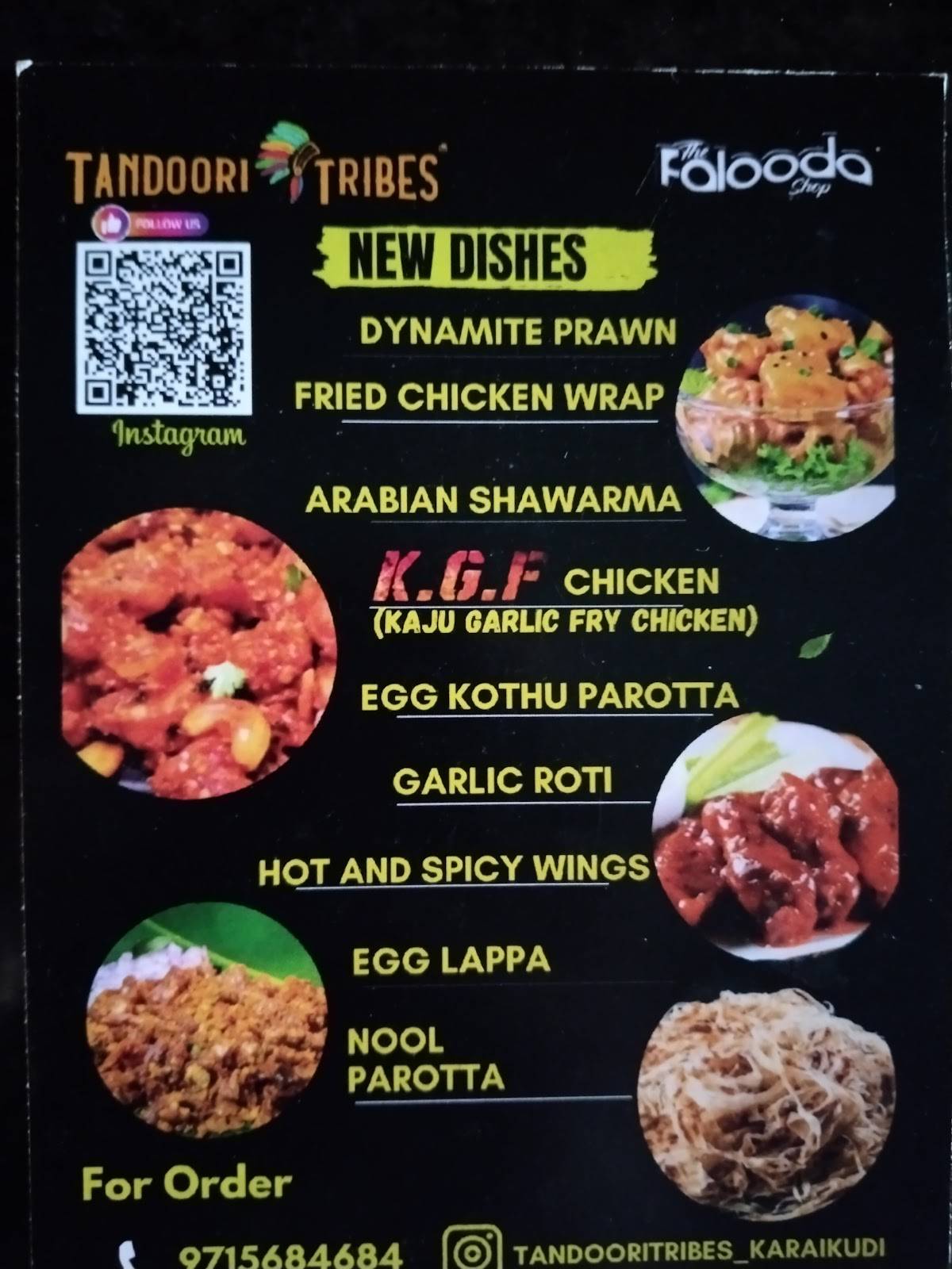Tandoori Tribes & The Falooda Shop Karaikudi menu