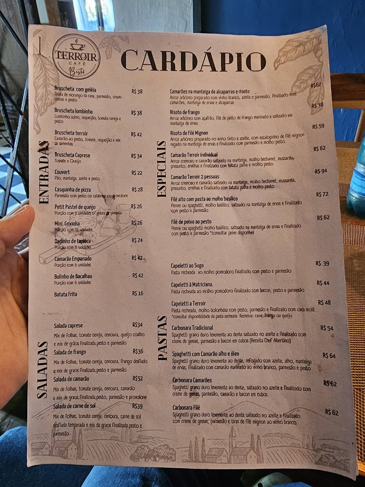 Terroir Café Bistrô cardápio