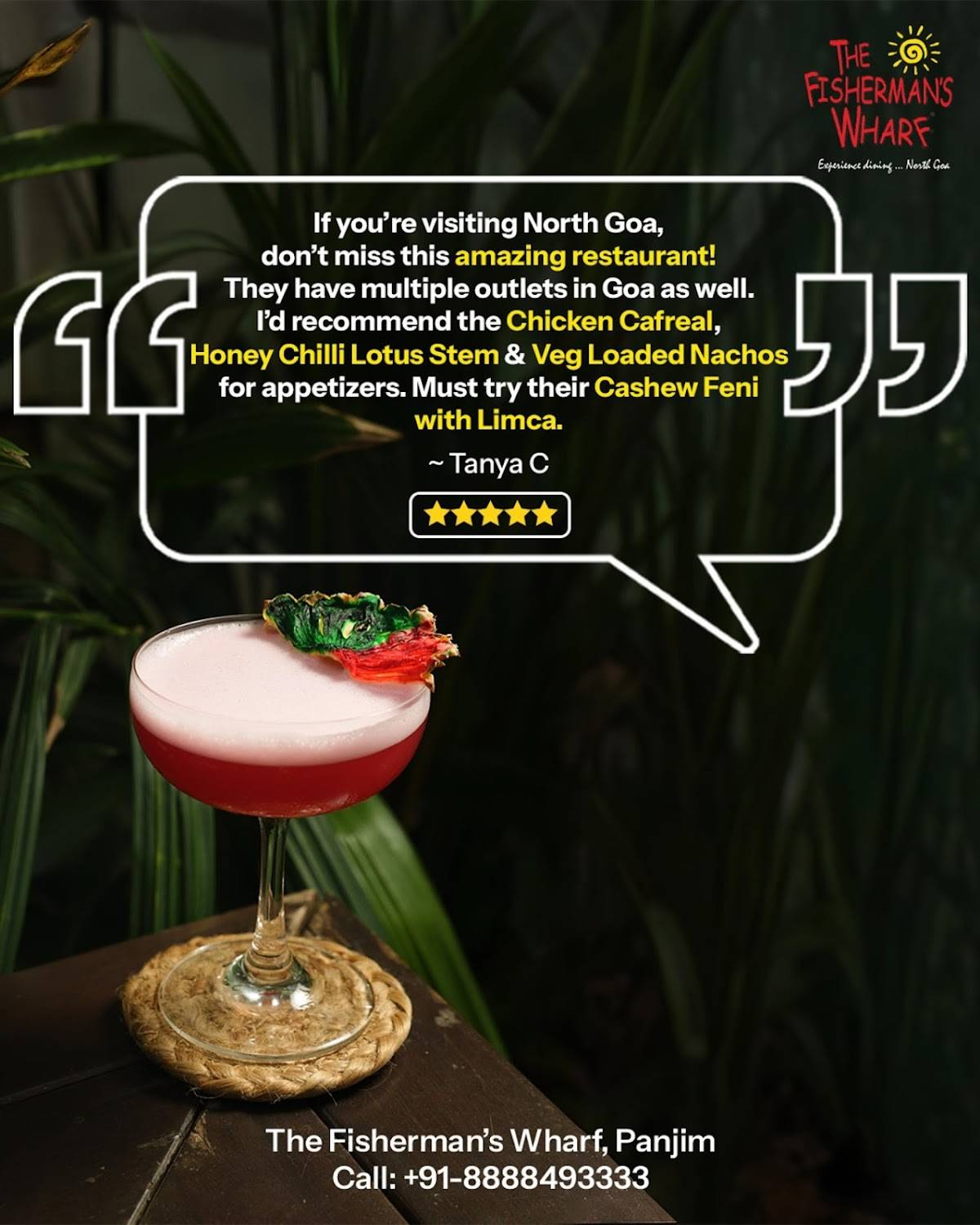 The Fisherman's Wharf Panjim menu