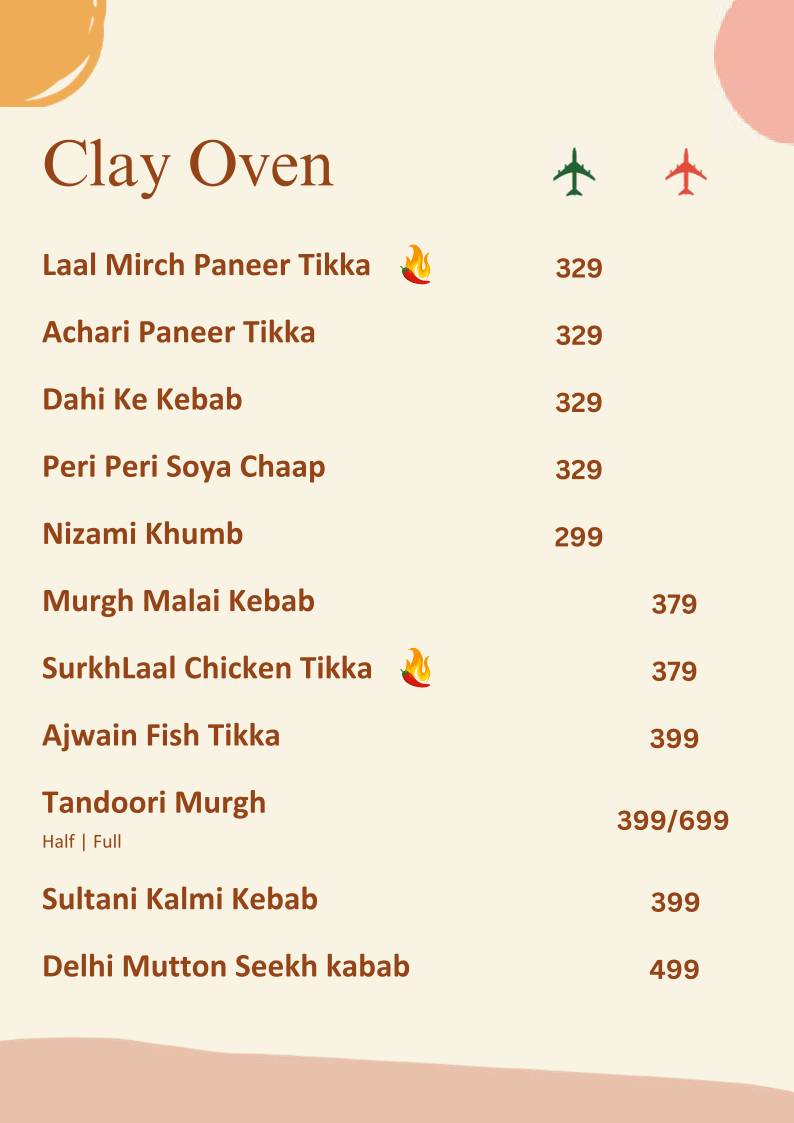 The Terminal Restaurant menu