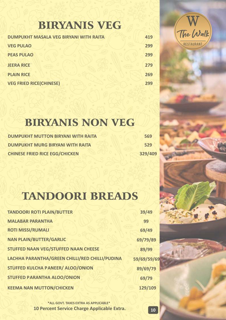 The Walk menu
